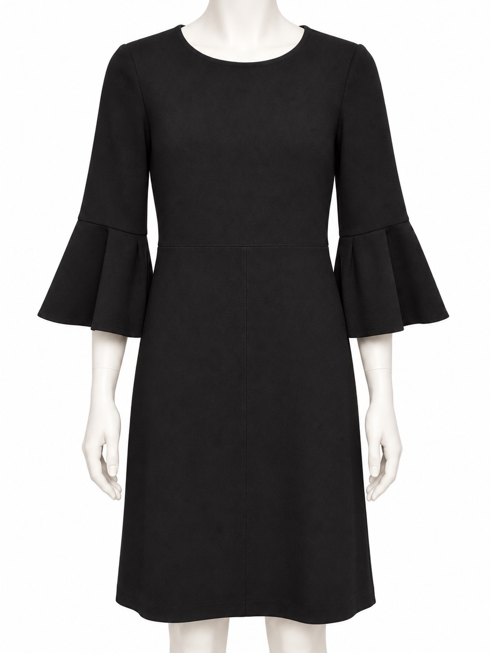 Eliza J Elegant Black Bell Sleeve Dress